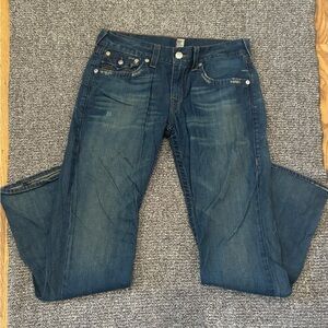 True Religion Men's Dark Blue Straight Jeans
